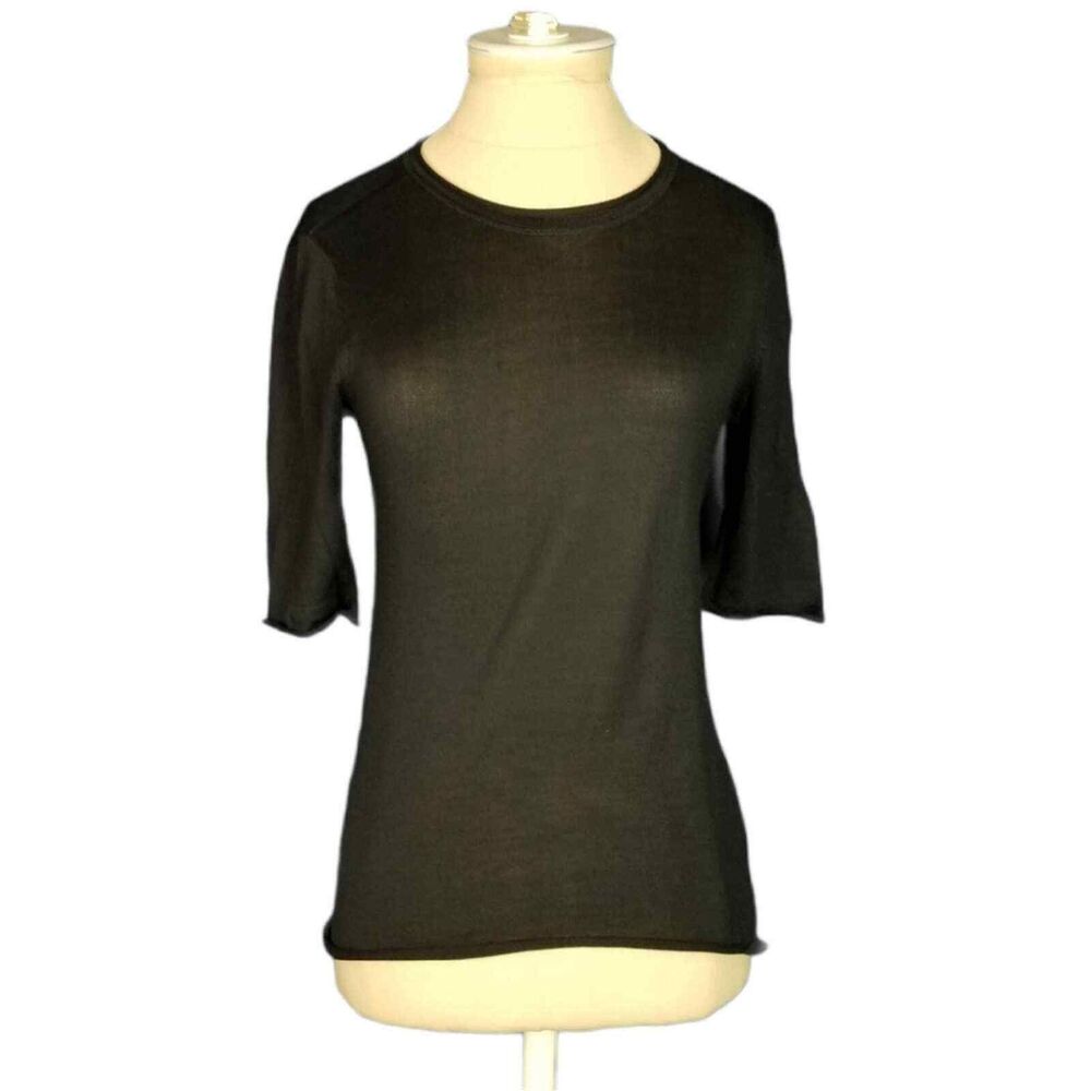 DKNY Woman's  Silk Blouse Top Shirt Short Sleeve Small